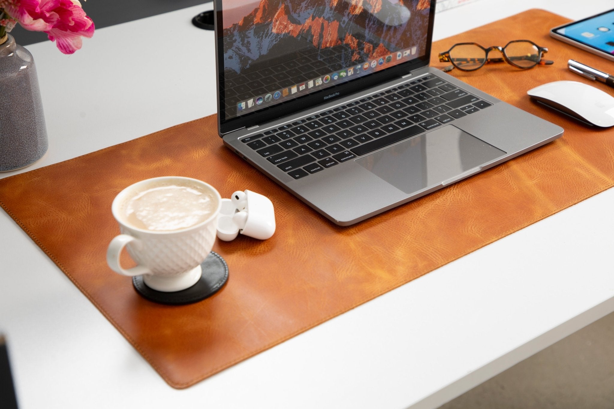 Natural Leather Desk Mat (91 cm x 48 cm) - Overture Gifts