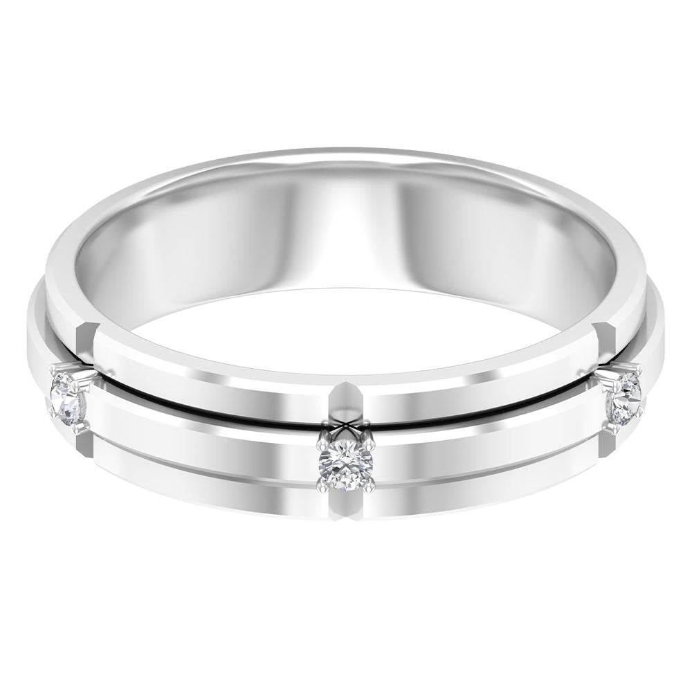 Natural Mens Diamond Band Ring with Certificate - Overture Gifts