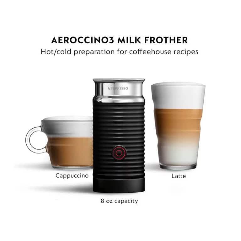 Nespresso Vertuo Next Coffee and Espresso Maker with Aeroccino Milk Frother (Refurbished) - Overture Gifts