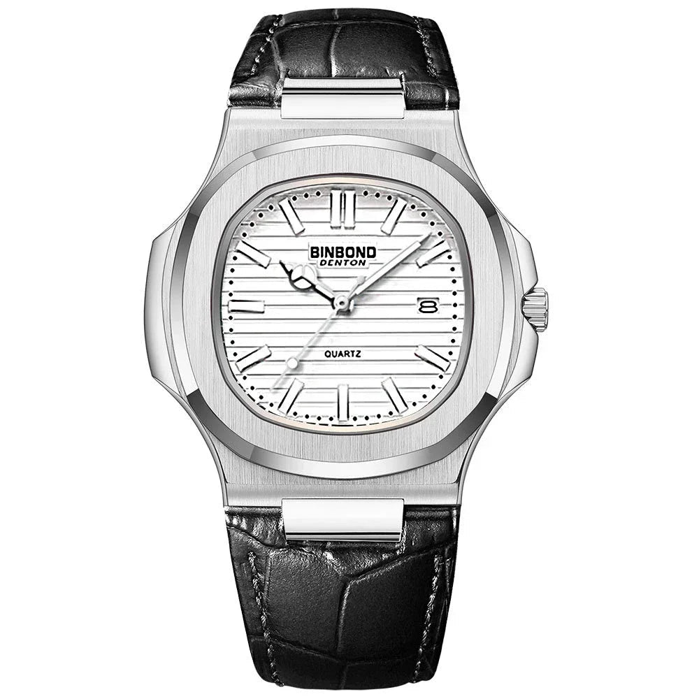 New Casual Business Fashion Quartz Wristwatches Rose Gold Clock Men Luxury Watch Automatic Watches Mens Black Relogio Masculino - Overture Gifts