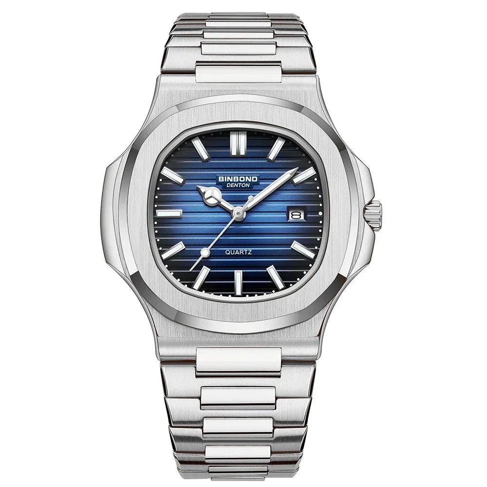 New Casual Business Fashion Quartz Wristwatches Rose Gold Clock Men Luxury Watch Automatic Watches Mens Black Relogio Masculino - Overture Gifts