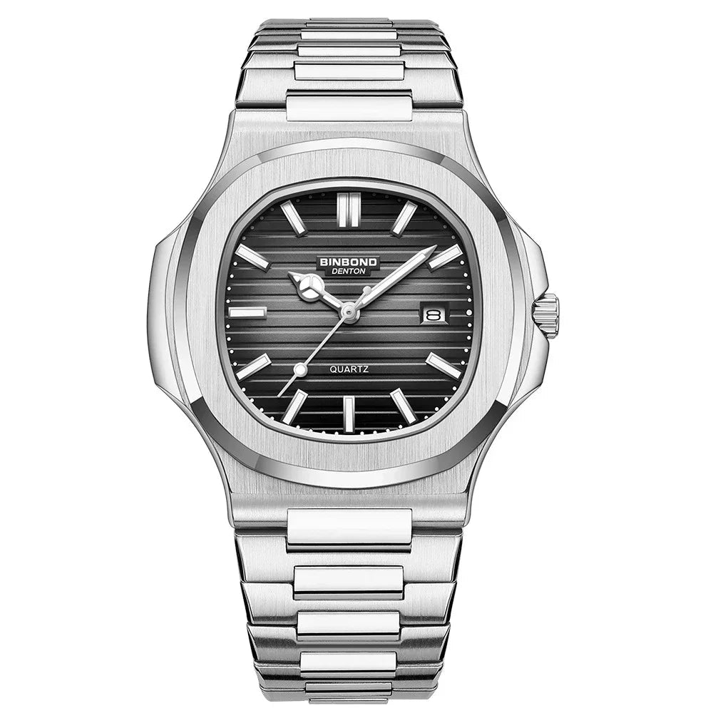 New Casual Business Fashion Quartz Wristwatches Rose Gold Clock Men Luxury Watch Automatic Watches Mens Black Relogio Masculino - Overture Gifts