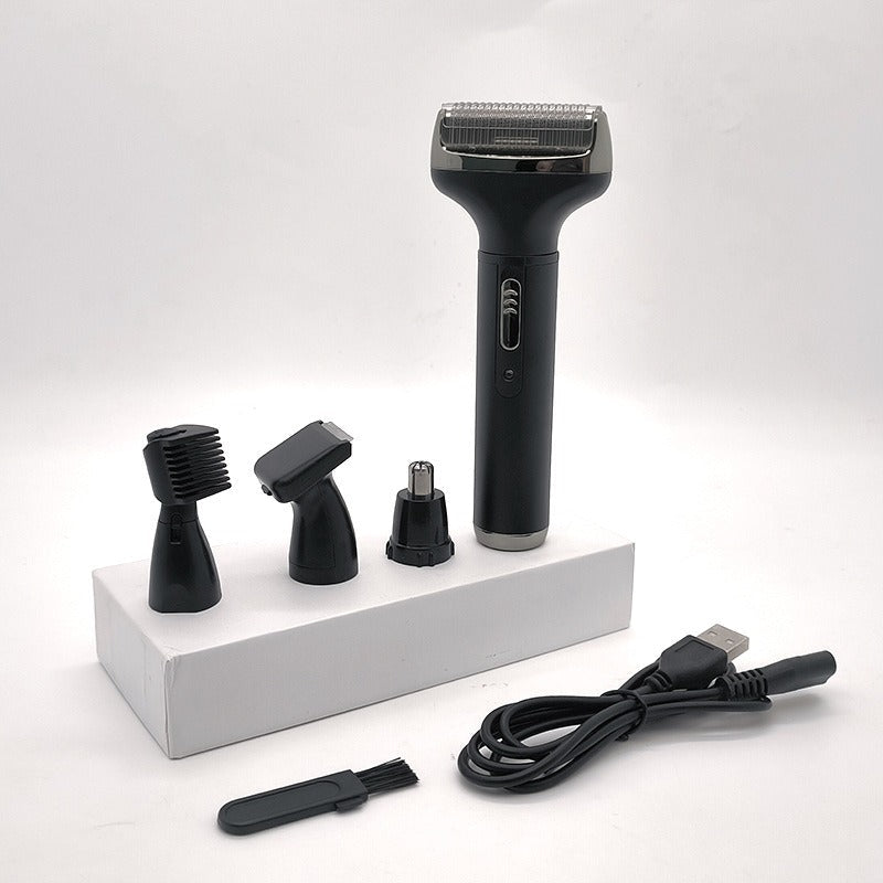 New Men's 4 in 1 Electric Razor Nose Hair Sideburns Knife Trimmer Eyebrow Grooming Set Compound - Overture Gifts