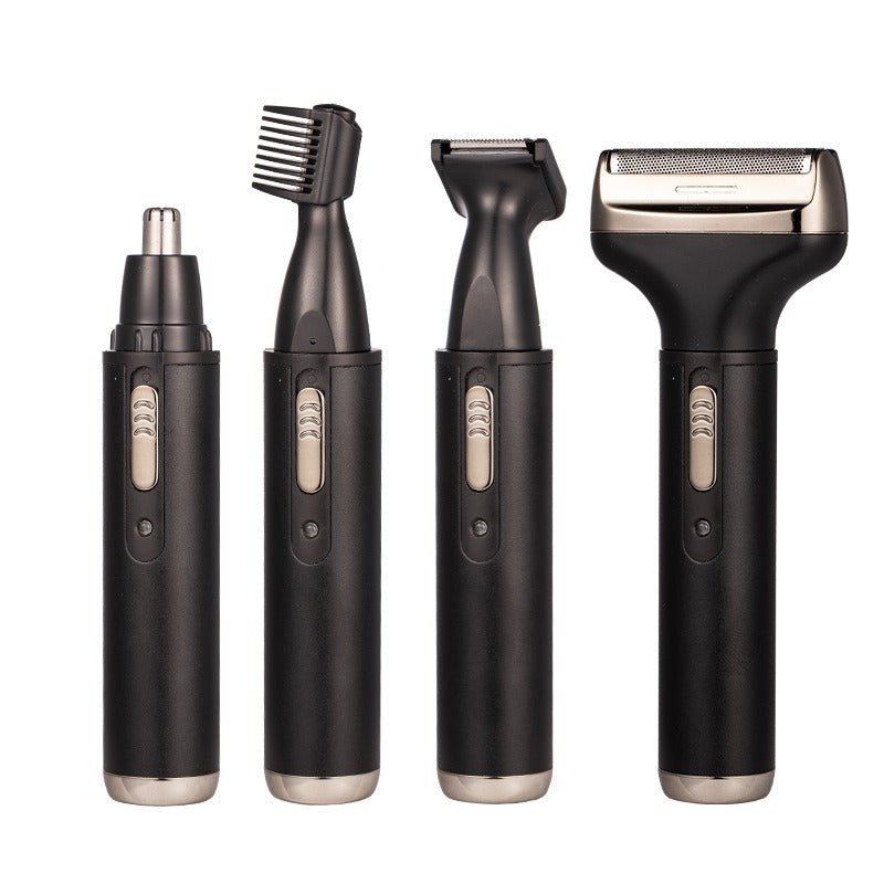 New Men's 4 in 1 Electric Razor Nose Hair Sideburns Knife Trimmer Eyebrow Grooming Set Compound - Overture Gifts