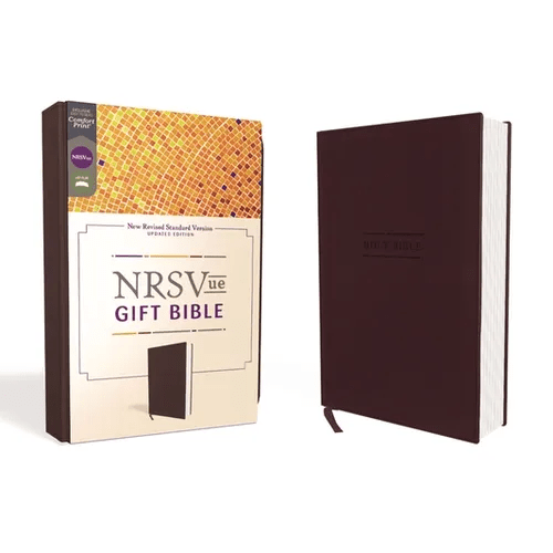 Nrsvue, Gift Bible, Leathersoft, Burgundy, Comfort Print - Imitation Leather - Overture Gifts