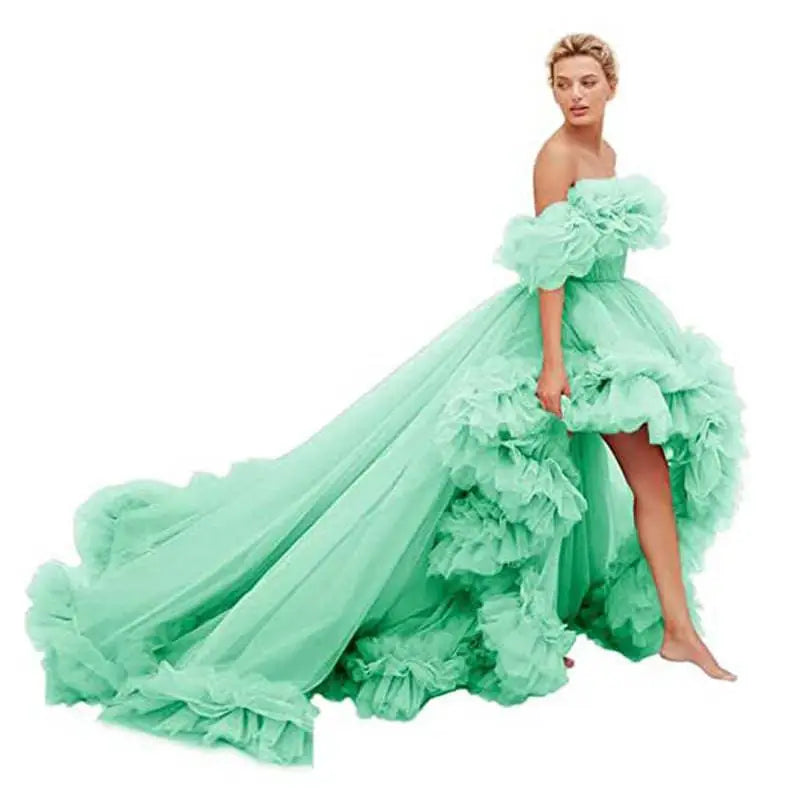 Orange Luxury Women’s Fashion High Low Gown