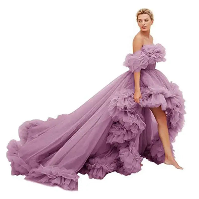 Orange Luxury Women’s Fashion High Low Gown
