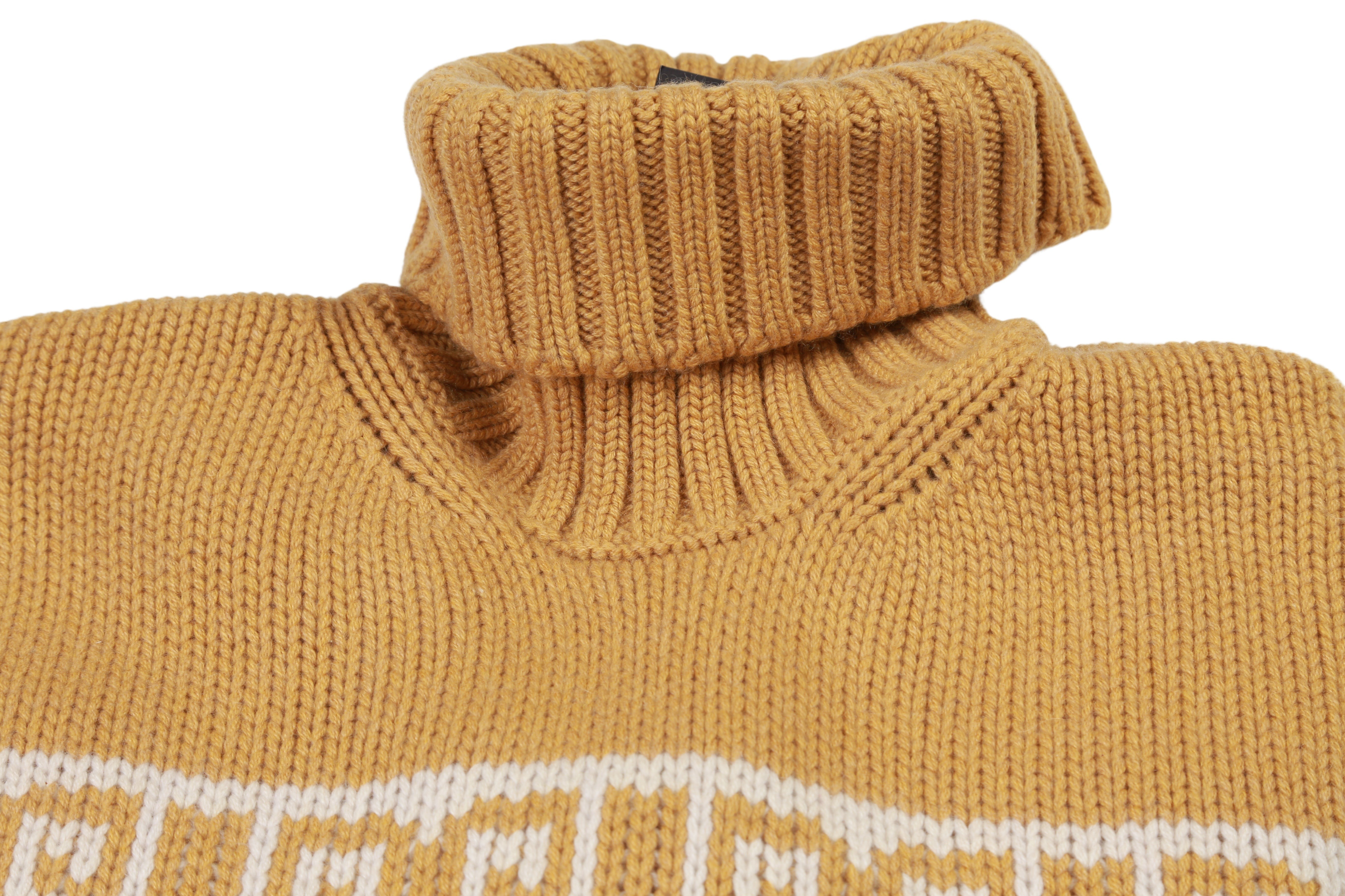 Manrico Cashmere Tribal Pattered Turtleneck Thick Knit Sweater