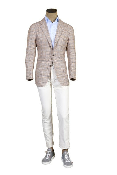 Kiton Checked Cashmere Sport Jacket