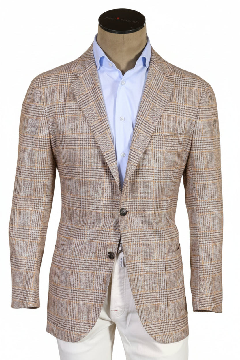 Kiton Checked Cashmere Sport Jacket