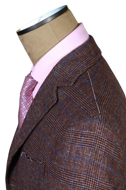 Sartorio Plaid Wool-Cotton Sport Jacket
