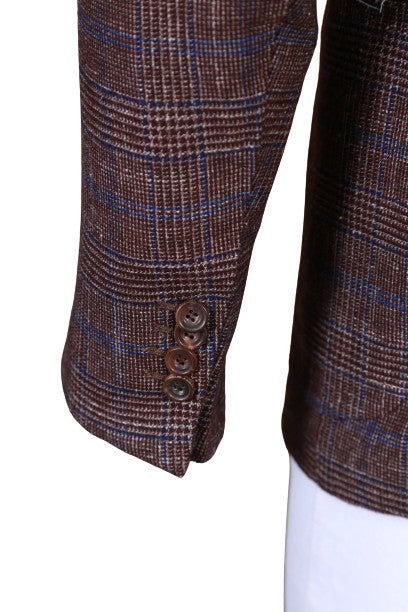 Sartorio Plaid Wool-Cotton Sport Jacket