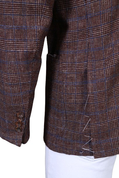 Sartorio Plaid Wool-Cotton Sport Jacket