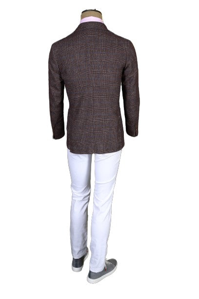 Sartorio Plaid Wool-Cotton Sport Jacket