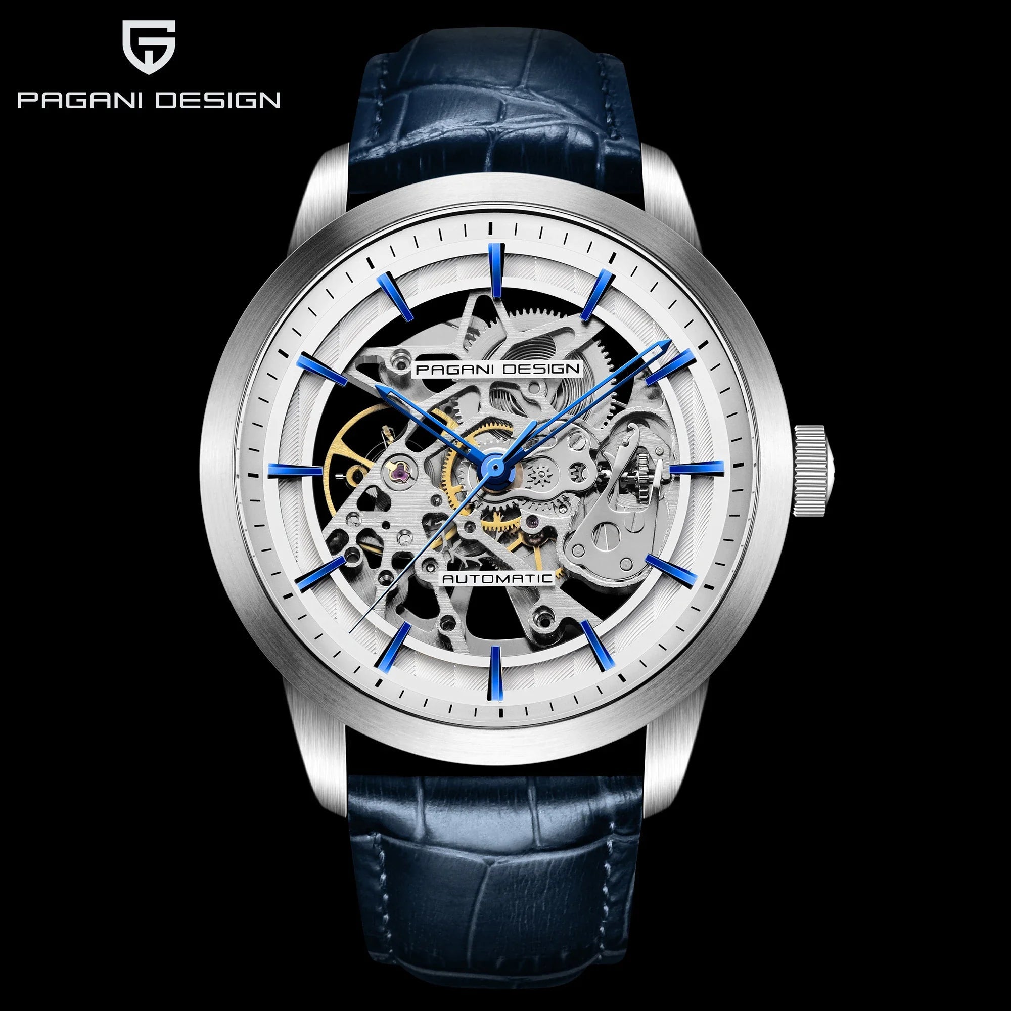 PAGANI DESIGN Business Man Watch Luxury Skeleton Hollow Leather Men's Wristwatch New Mechanical Male Clock Relogio Masculino - Overture Gifts