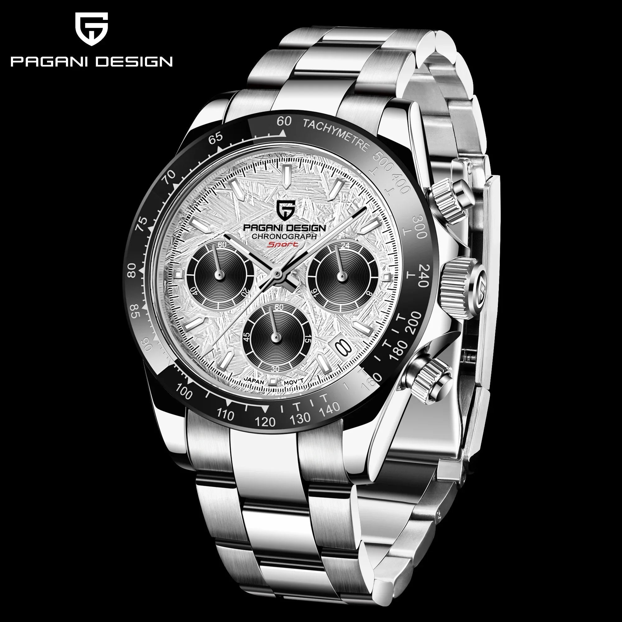PAGANI DESIGN New Ceramic Bezel Men Quartz Wristwatches Luxurys Sapphire Glass Chronograph 100m Waterproof Stainless Watches Men - Overture Gifts