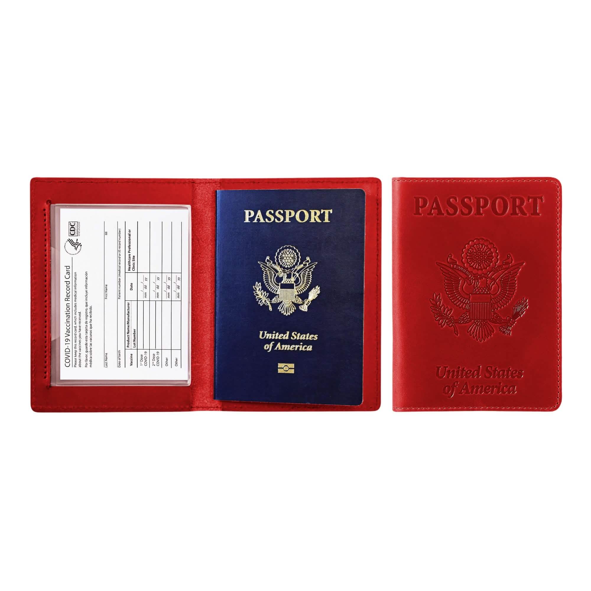 Passport Holder with Vaccination Card Protector - Overture Gifts
