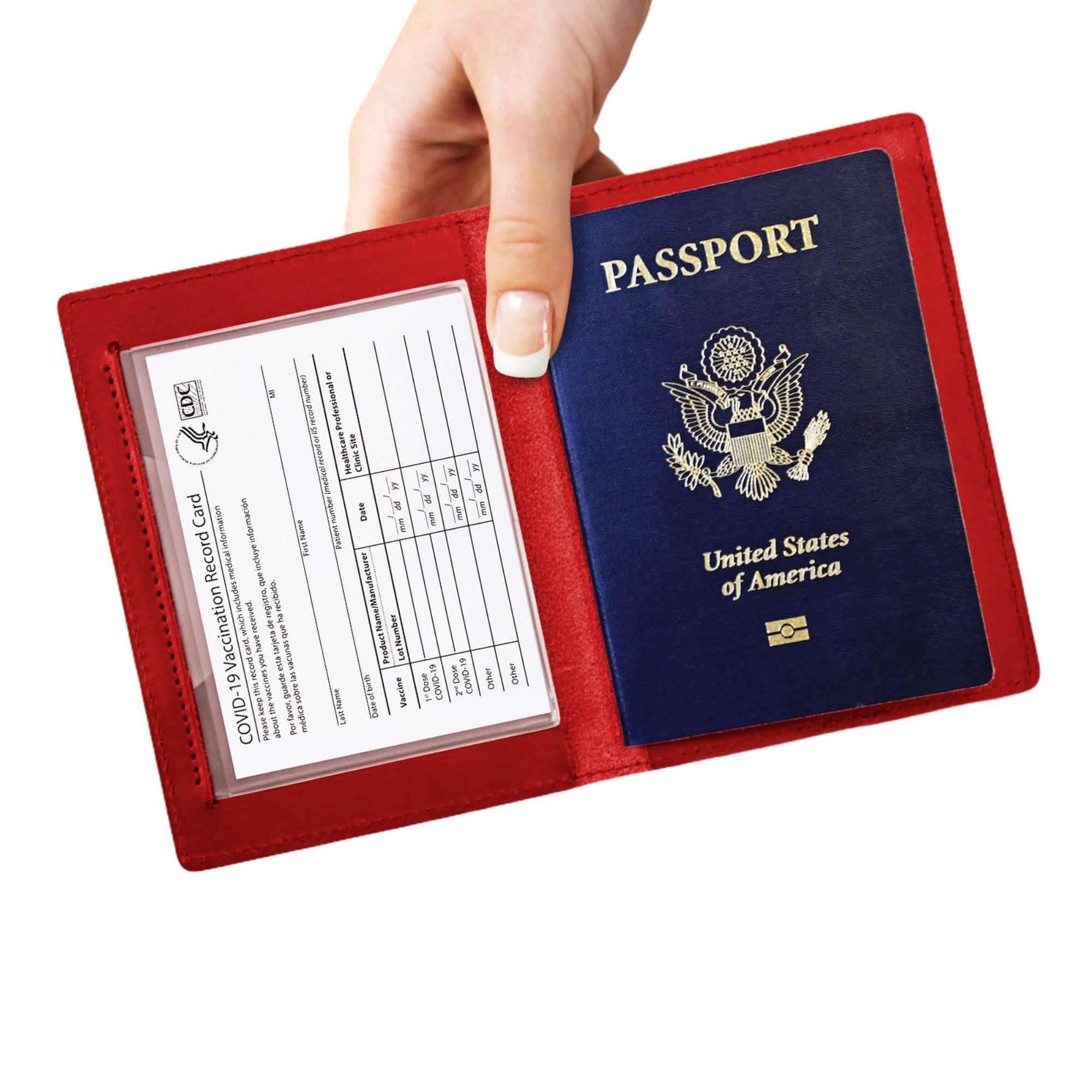 Passport Holder with Vaccination Card Protector - Overture Gifts