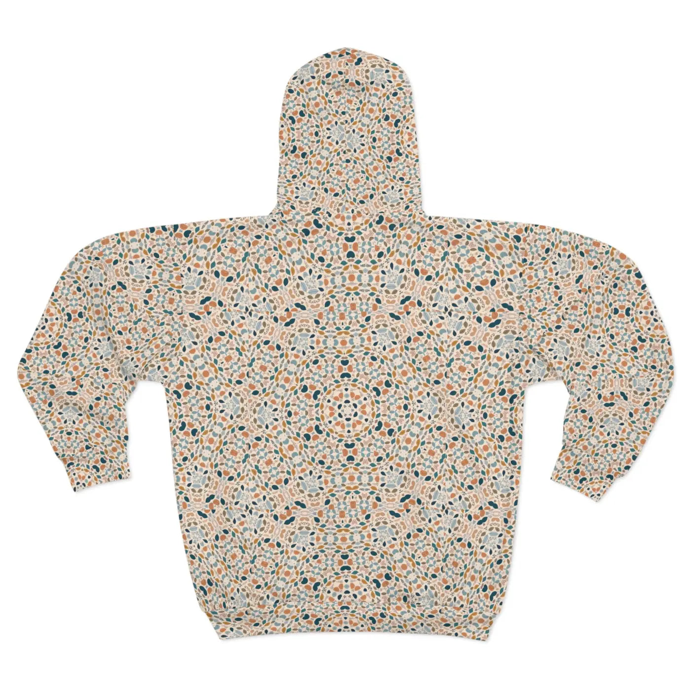 Pastel Geometrical Zip Hoodie – Custom Cut - Dipaliz