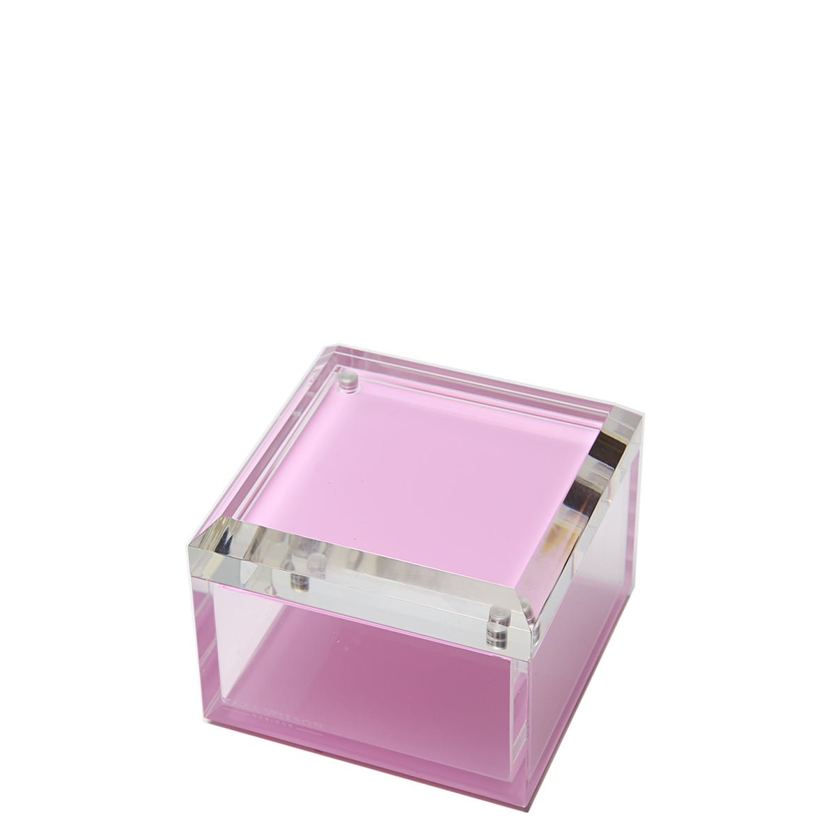 Pastel Pink Acrylic 4" x 4" Photo Box