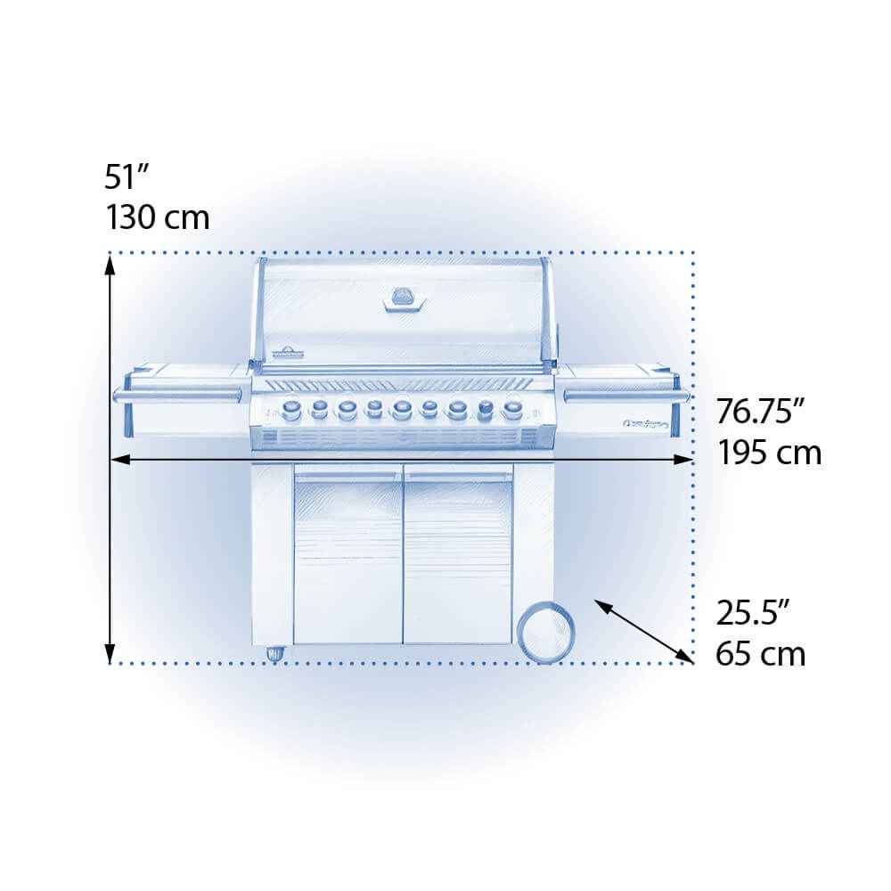 Patio Elegance Gas Grill Prestige PRO 665 RSIB with Infrared Side and Rear Burners - Overture Gifts