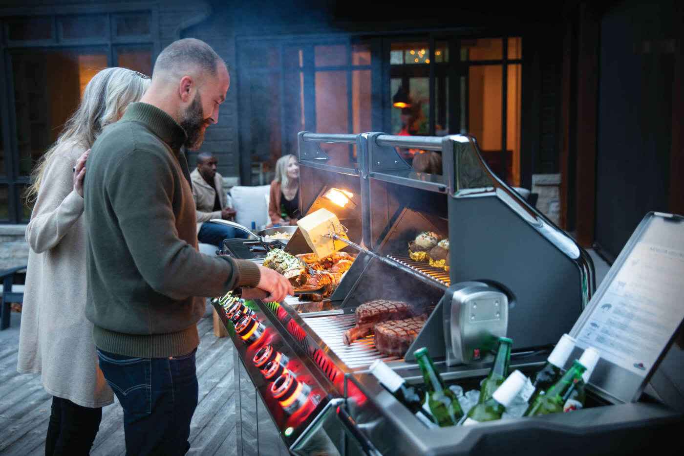 Patio Elegance Gas Grill Prestige PRO 825 RSBI with Power Side Burner and Infrared Features - Overture Gifts