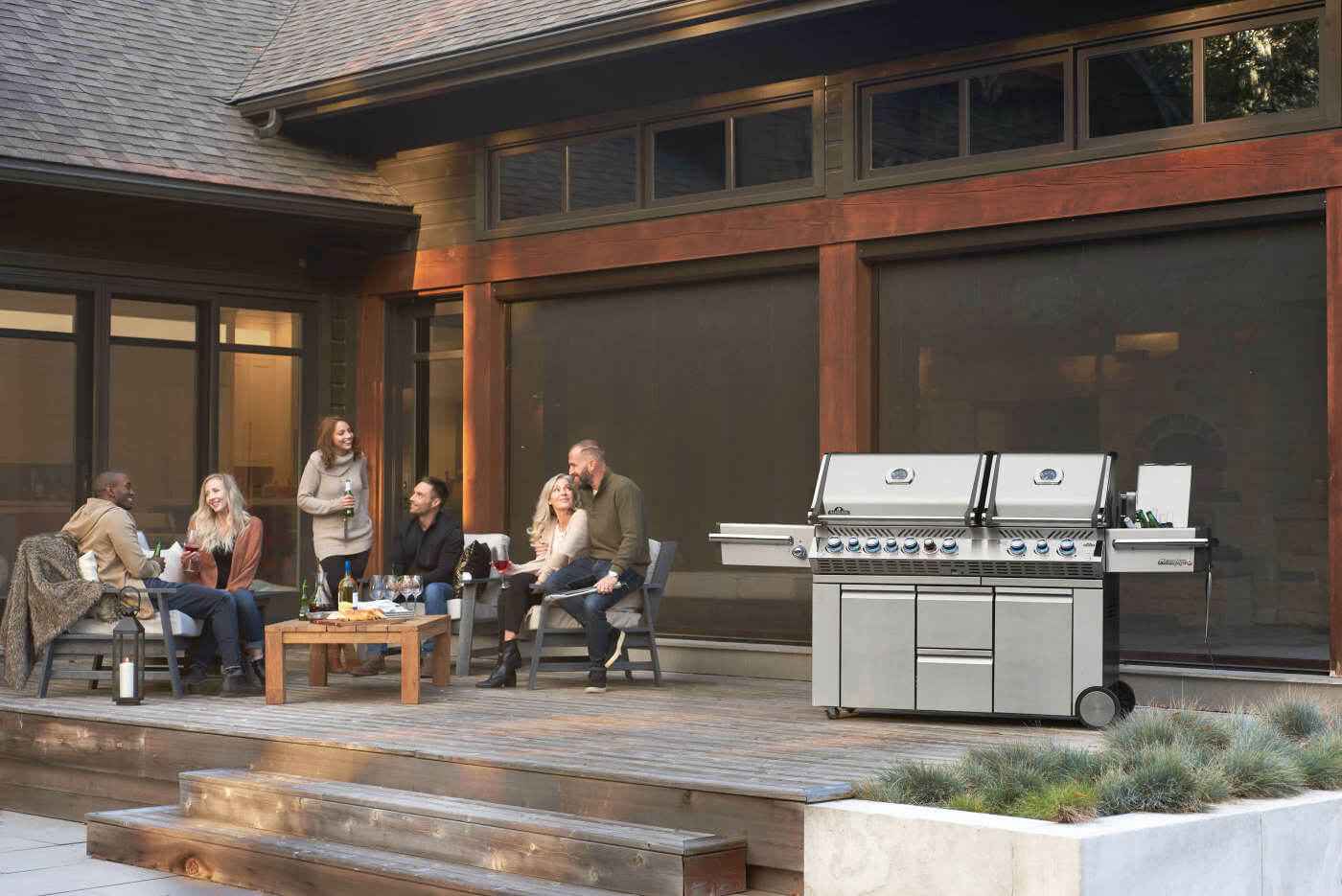 Patio Elegance Gas Grill Prestige PRO 825 RSBI with Power Side Burner and Infrared Features - Overture Gifts