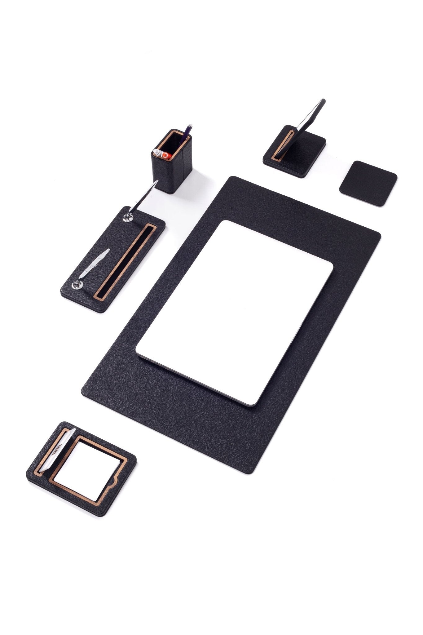 Pera Leather Desk Set 6 Pieces - Overture Gifts