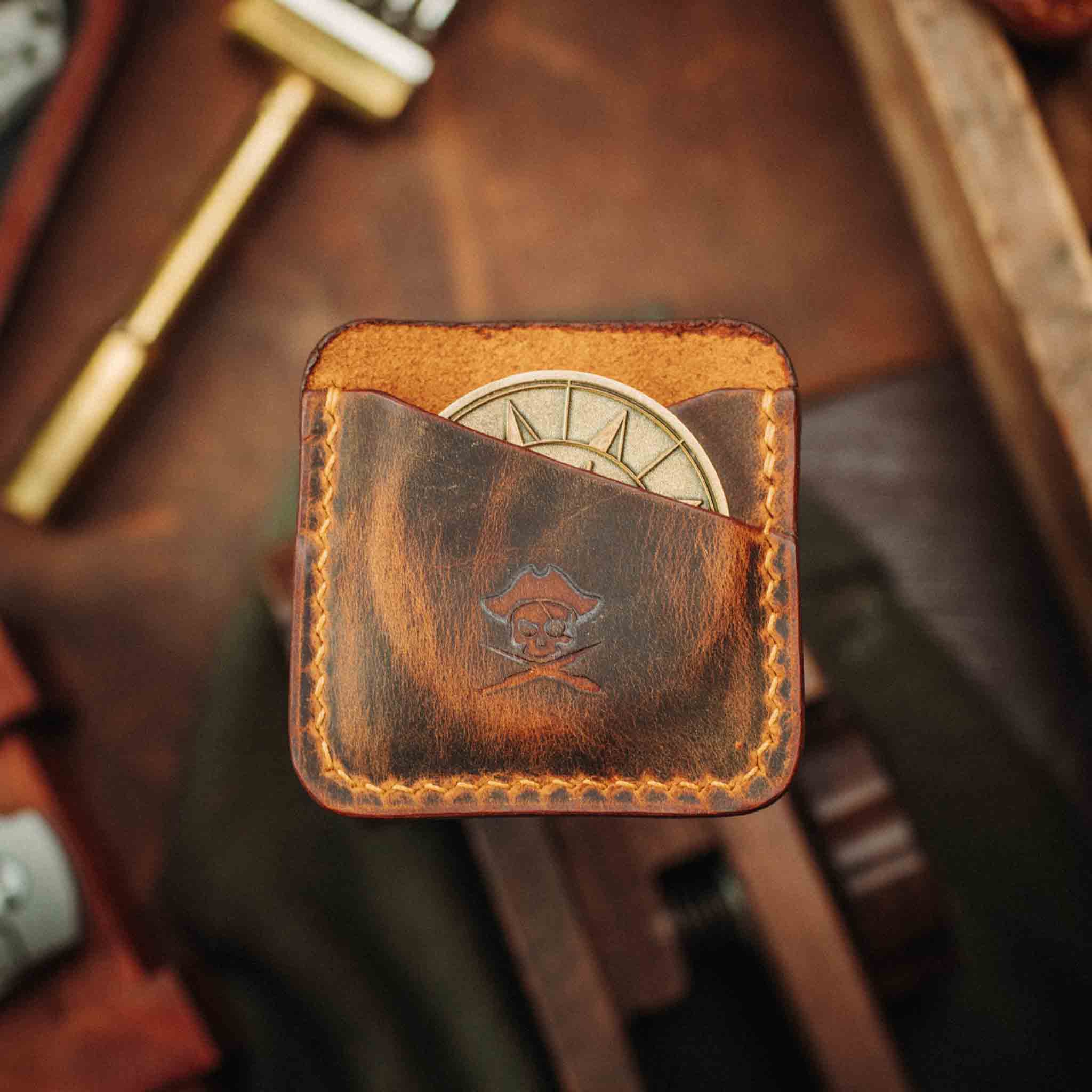 Peso Pocket Duo – Leather Holder for Two Coins | Pirate Goods - Overture Gifts
