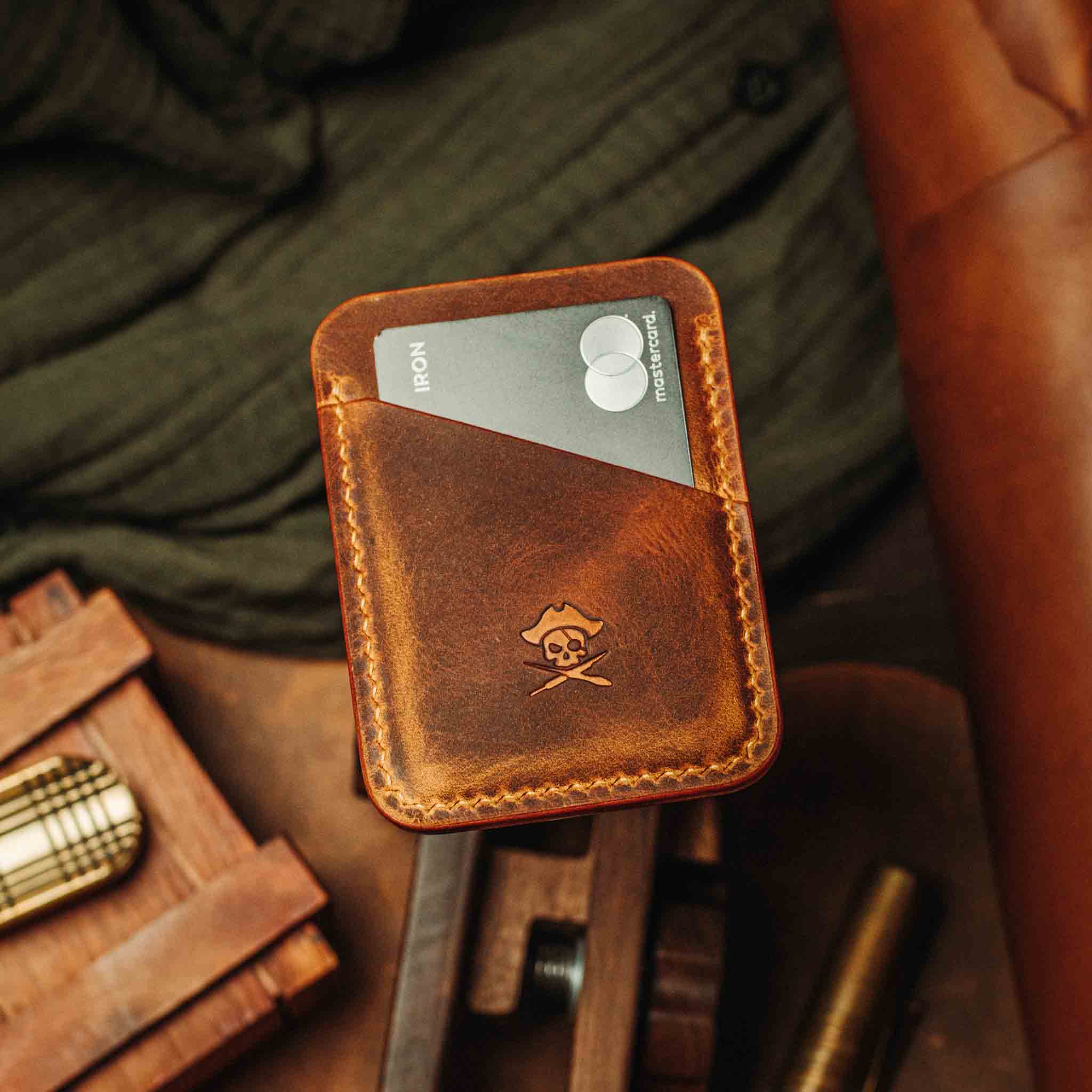 Pirate Goods Boatswain v3 – Minimalist Leather Card Holder - Overture Gifts