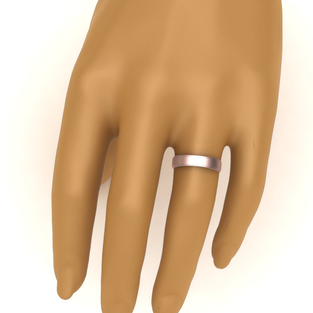 Simple Flat Wedding Band 4MM