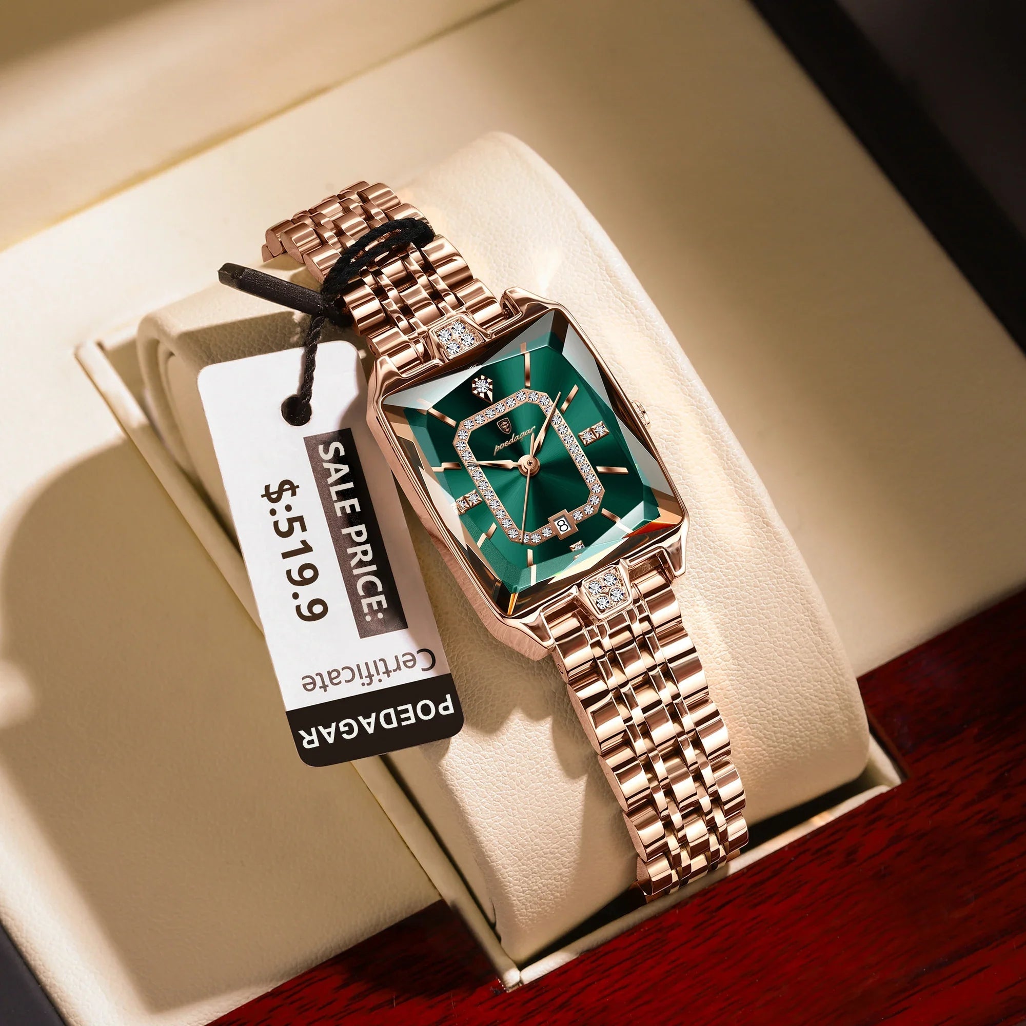 POEDAGAR Luxury Watch For Woman Waterproof Calendar High Quality Ladies Watch Stainless Steel Quartz Women's Watches Elegant+Box - Overture Gifts