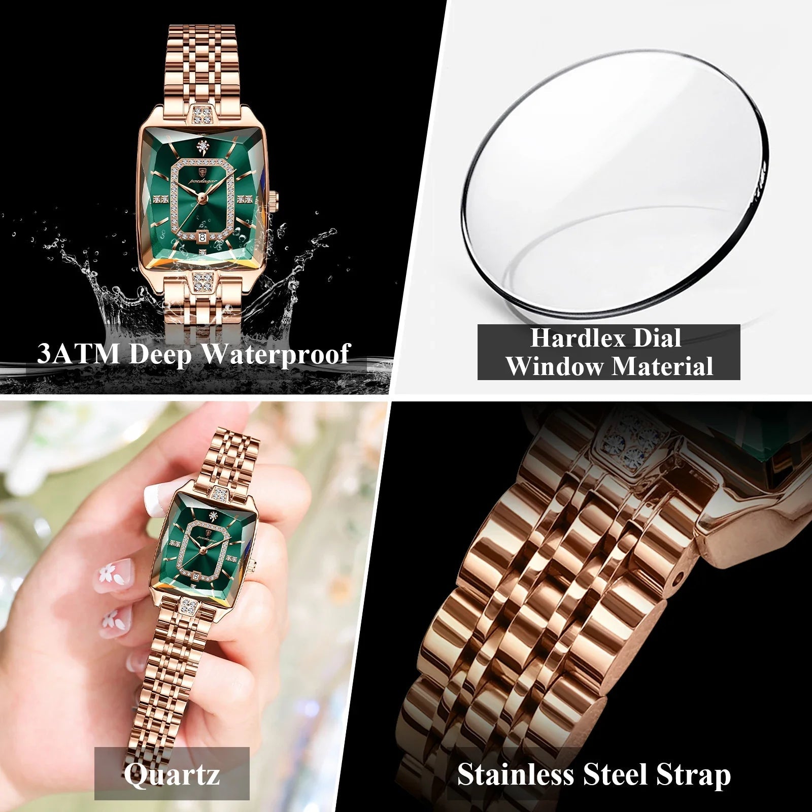 POEDAGAR Luxury Watch For Woman Waterproof Calendar High Quality Ladies Watch Stainless Steel Quartz Women's Watches Elegant+Box - Overture Gifts