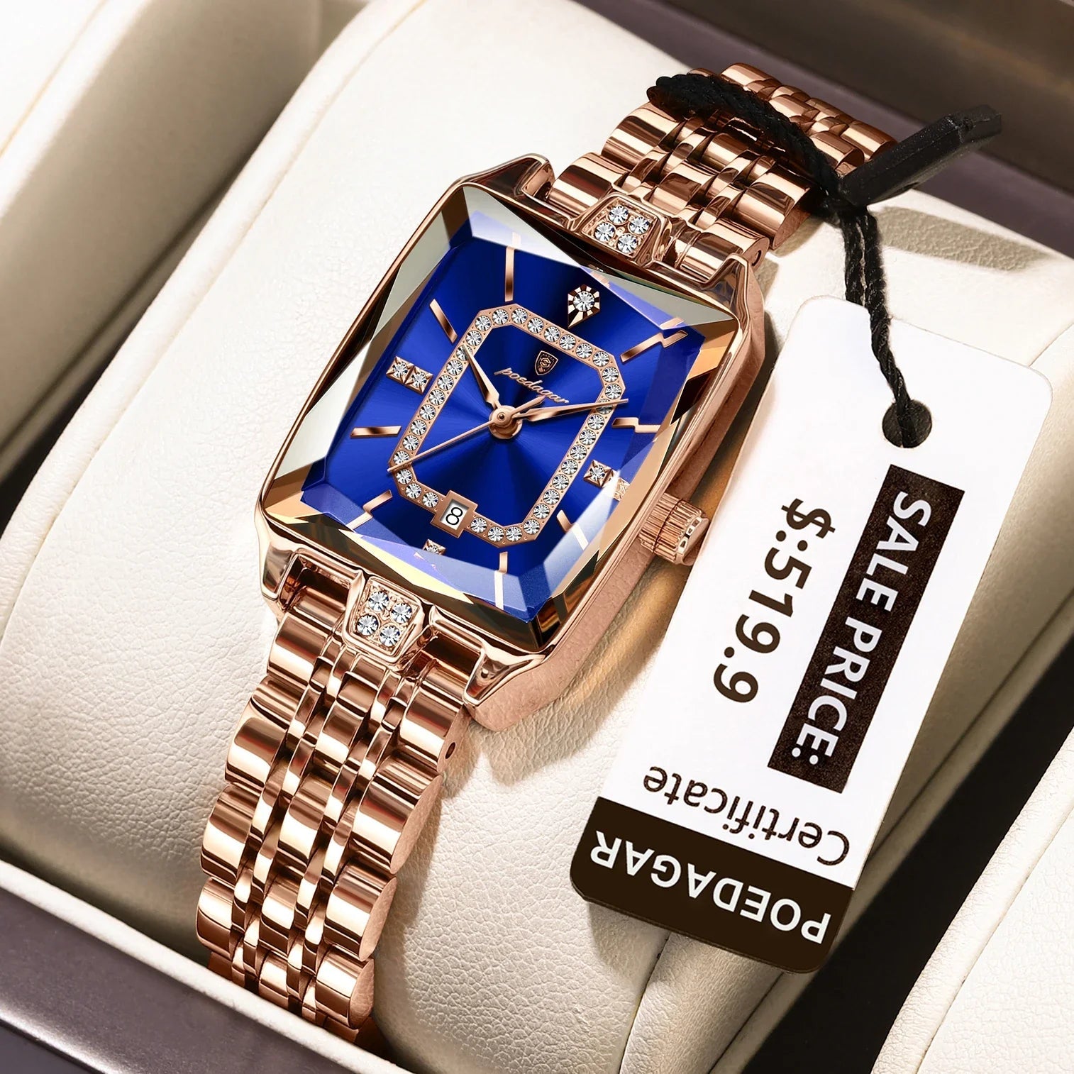 POEDAGAR Luxury Watch For Woman Waterproof Calendar High Quality Ladies Watch Stainless Steel Quartz Women's Watches Elegant+Box - Overture Gifts