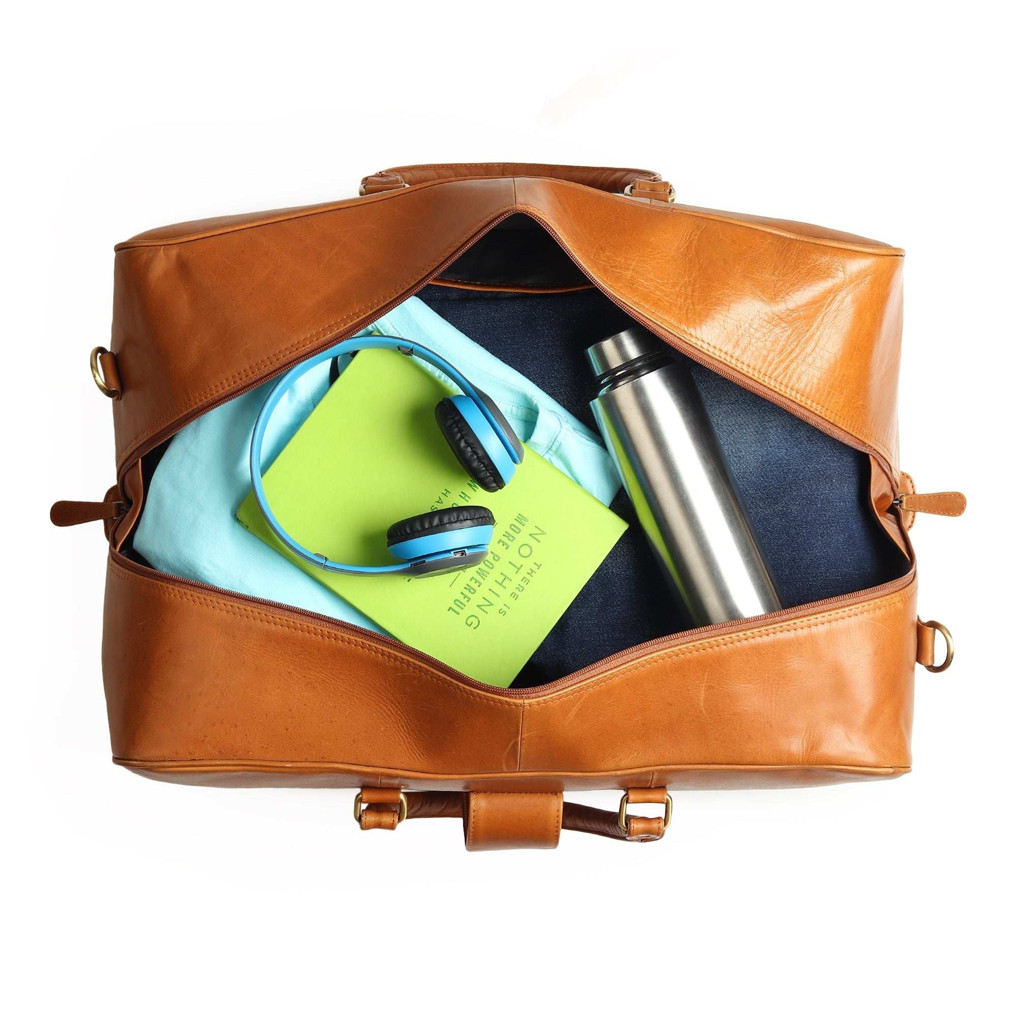 Port Blair Leather Duffle Travel Bag - Overture Gifts