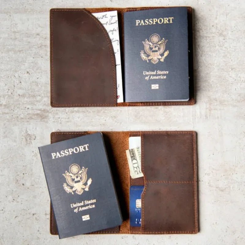 Priam Handmade Leather Passport Cover - Overture Gifts
