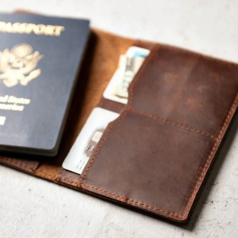 Priam Handmade Leather Passport Cover - Overture Gifts