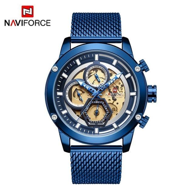 Sport Watches For Men Waterproof Watch Analog Quartz Leather Band Wristwatch Unique Design Perfect Gift