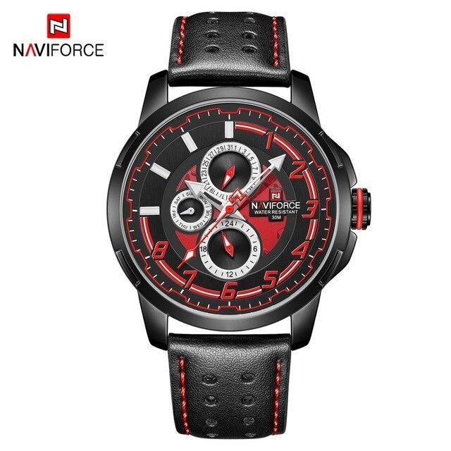 Sport Watches For Man Waterproof Watch Analog Quartz Leather Band Date Calendar Unique Wristwatch Perfect Gift
