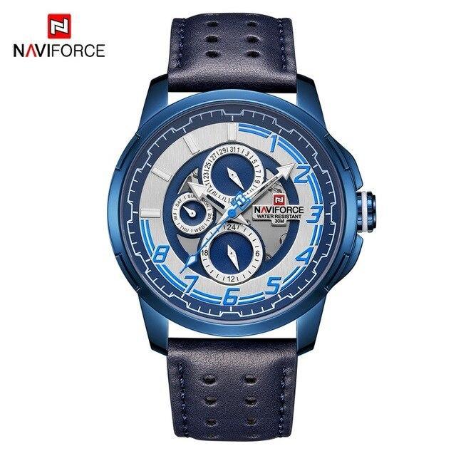 Sport Watches For Man Waterproof Watch Analog Quartz Leather Band Date Calendar Unique Wristwatch Perfect Gift