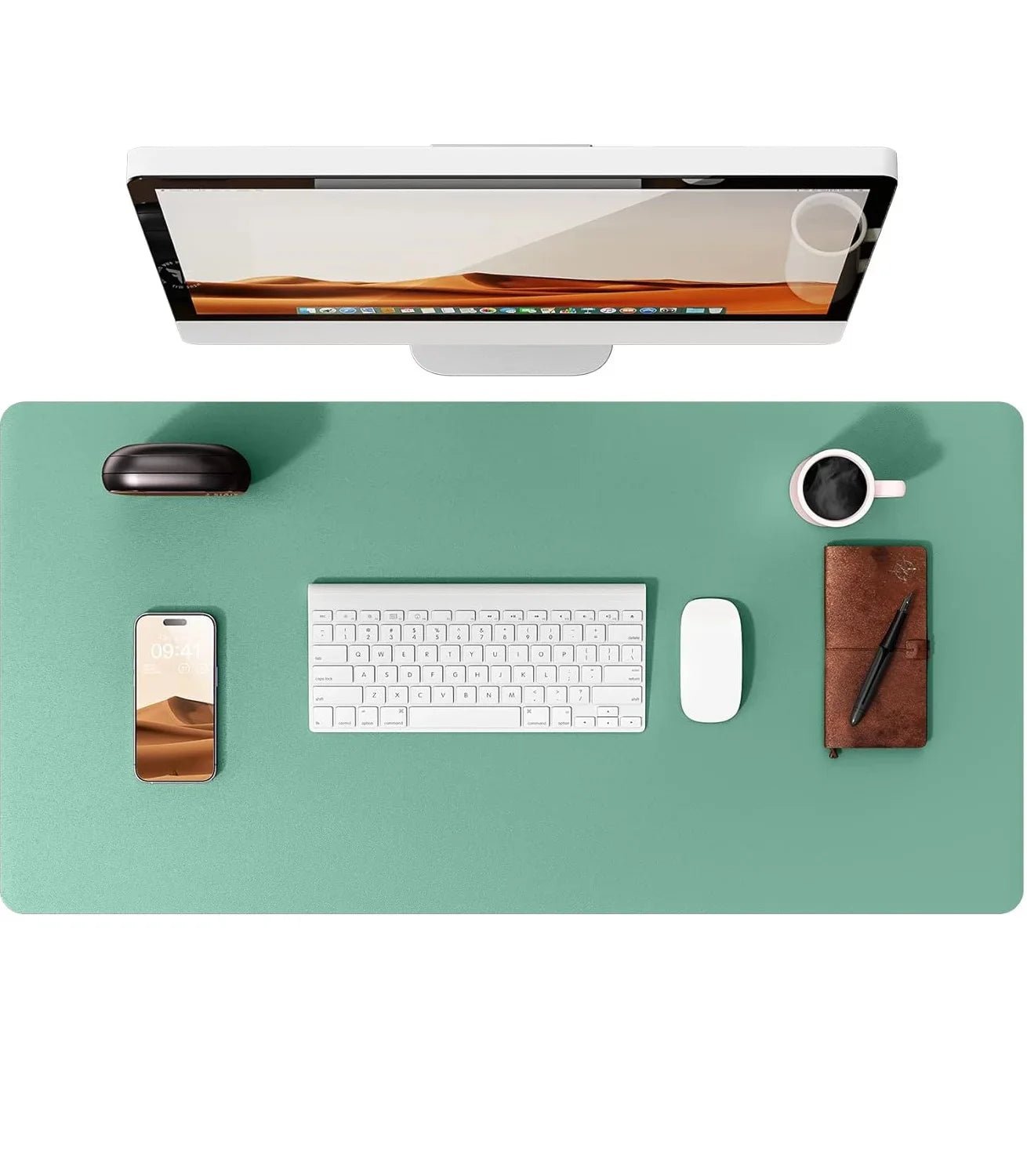 PU Leather Desk Mat – Large Waterproof Mouse Pad & Keyboard Mat, Desk Protector for Office - Overture Gifts