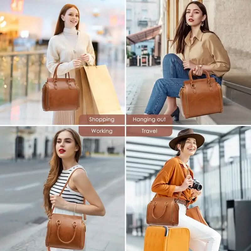 Retro PU Leather Handbag with Multi Card Slot - Overture Gifts