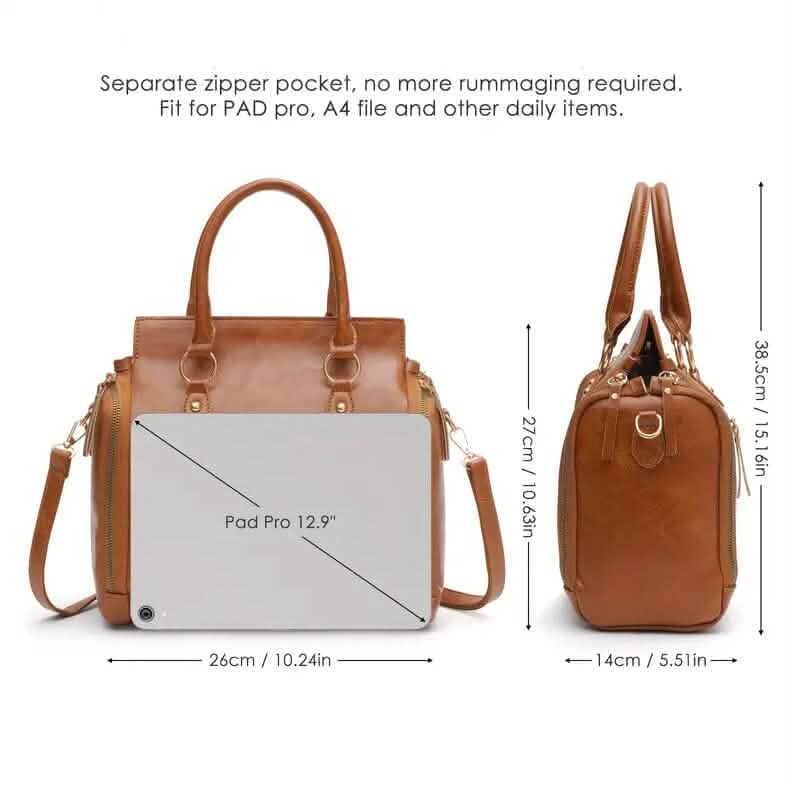Retro PU Leather Handbag with Multi Card Slot - Overture Gifts