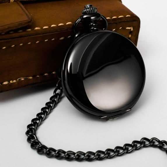 Retro Smooth Men Pocket Watch with Chain - Overture Gifts