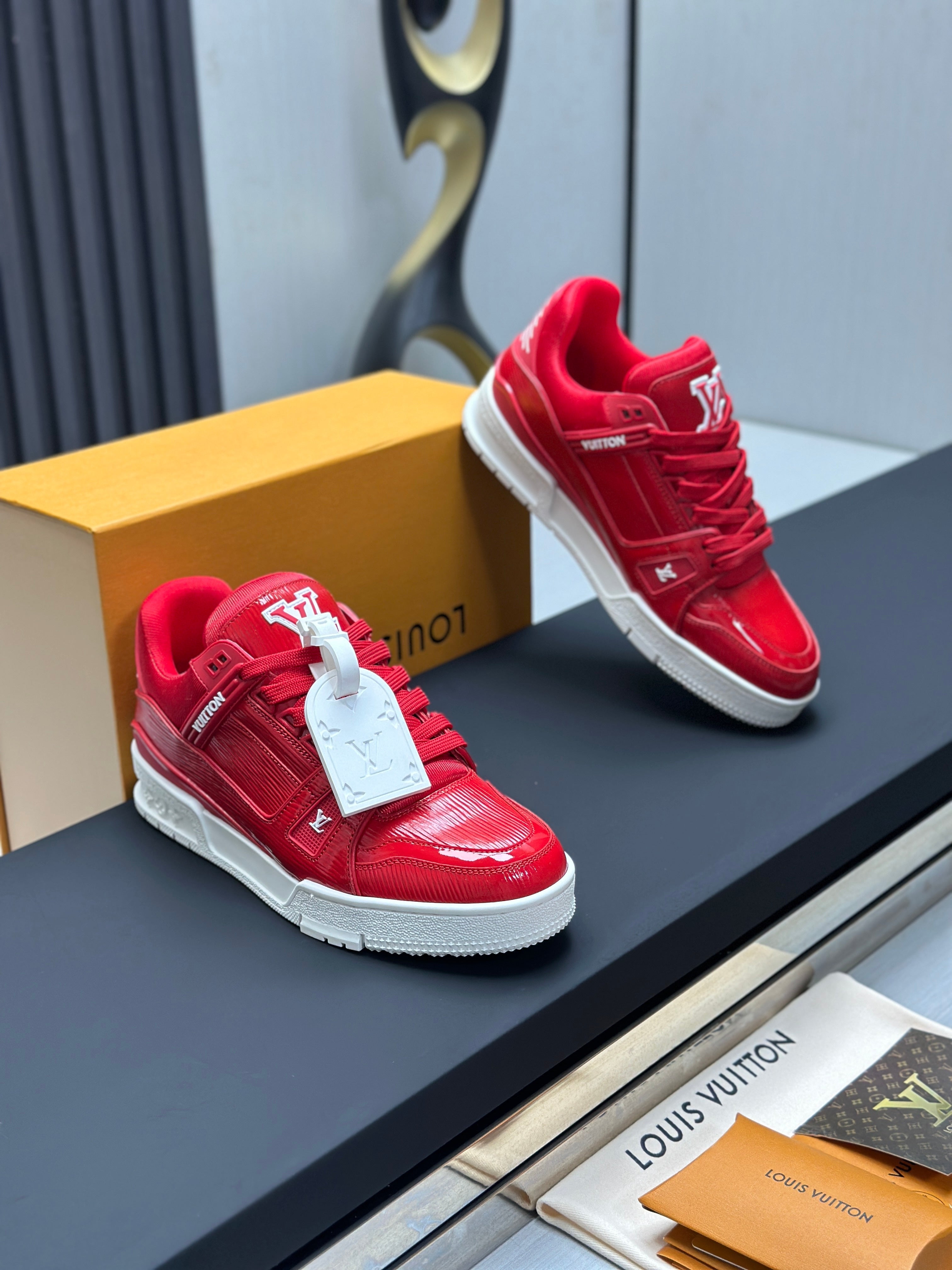 LV Trainers Patent Leather