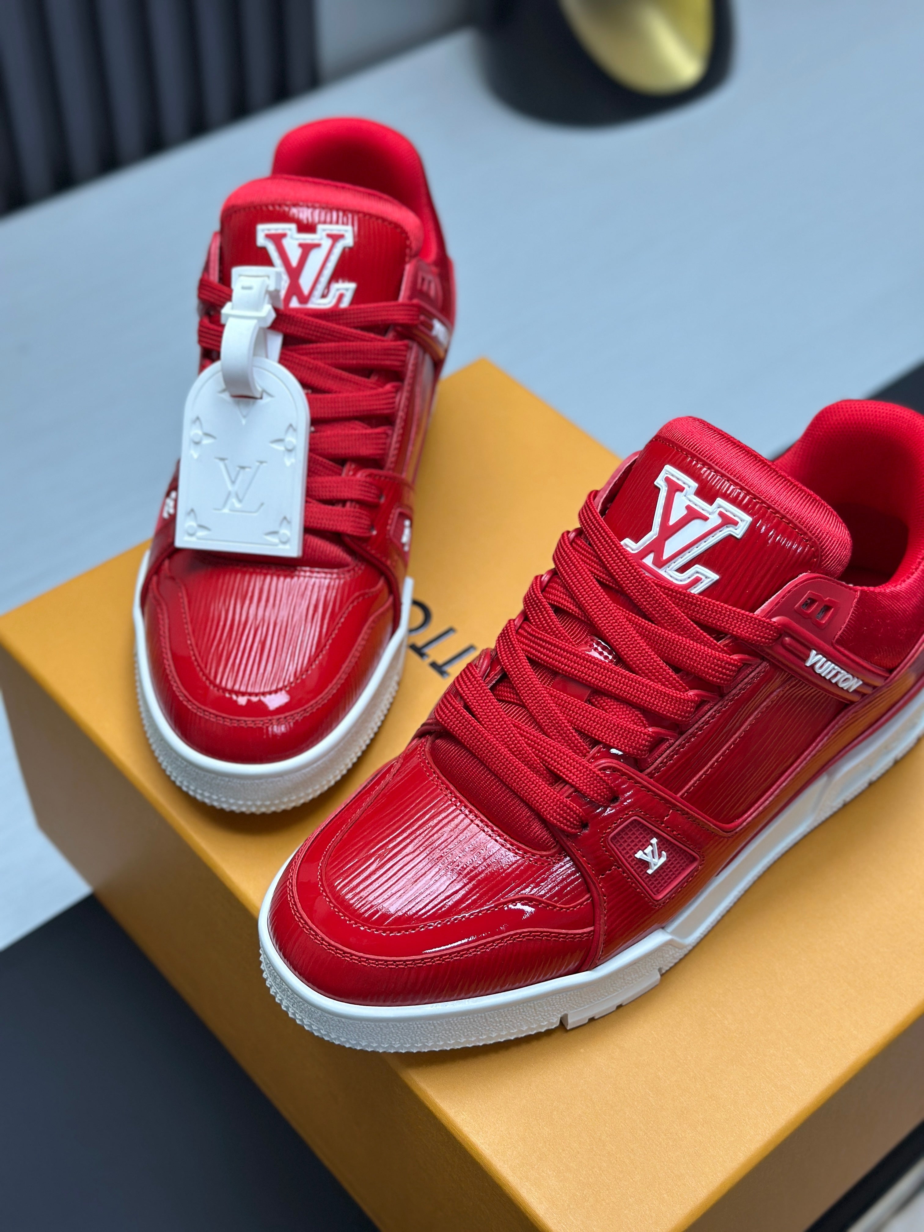 LV Trainers Patent Leather