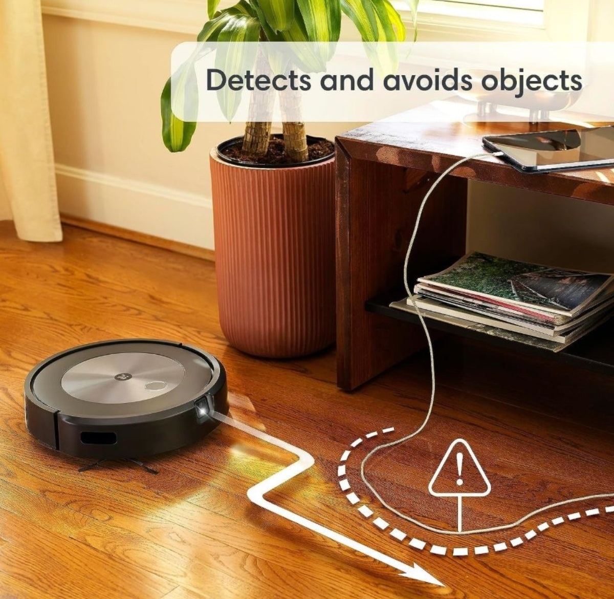Used Great Condition iRobot Roomba Combo j5+ Self-Emptying Robot Vacuum & Mop - Identifies and Avoids Obstacles Like Pet Waste & Cords, Empties Itself