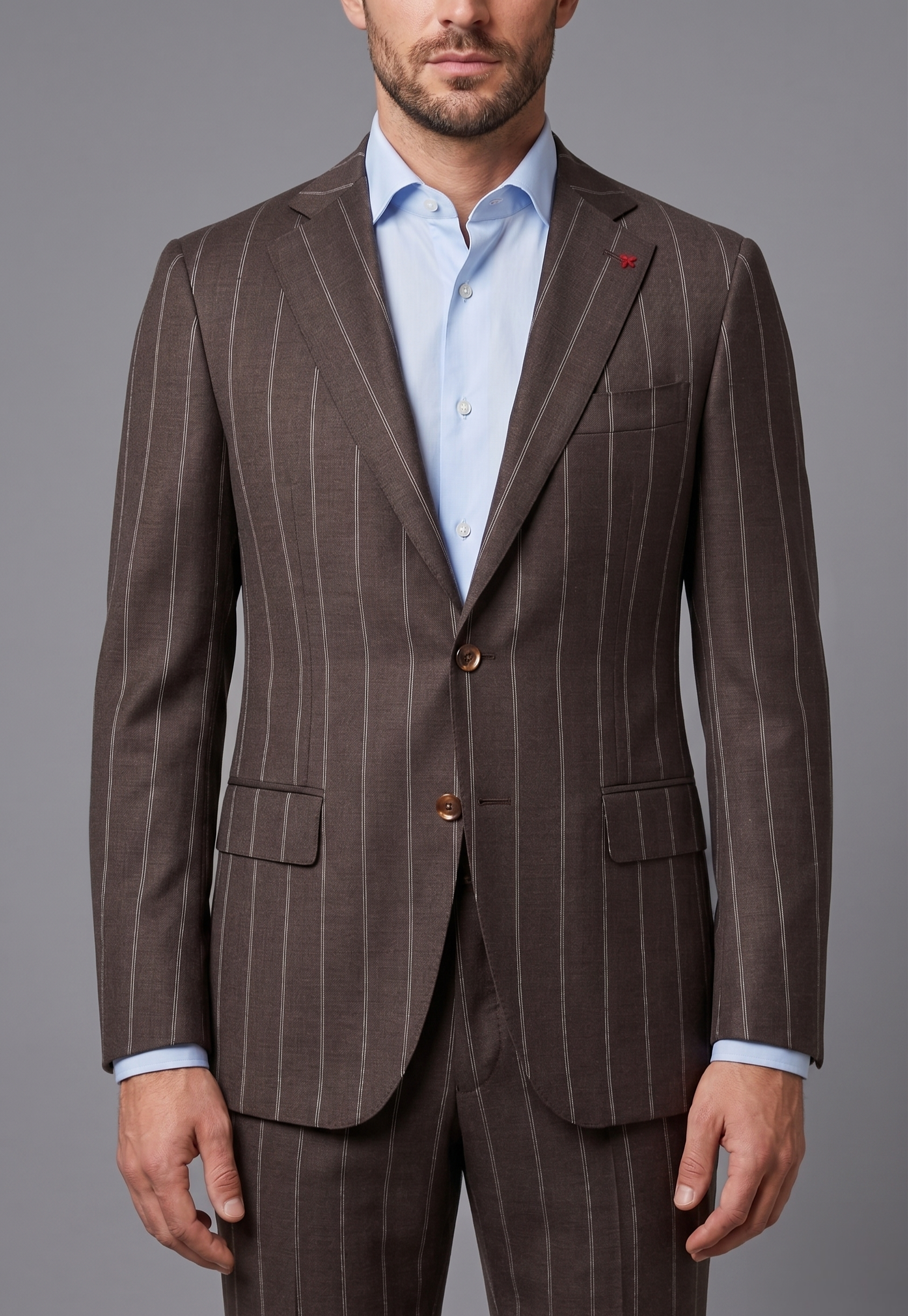Isaia Pinstriped Wool Suit