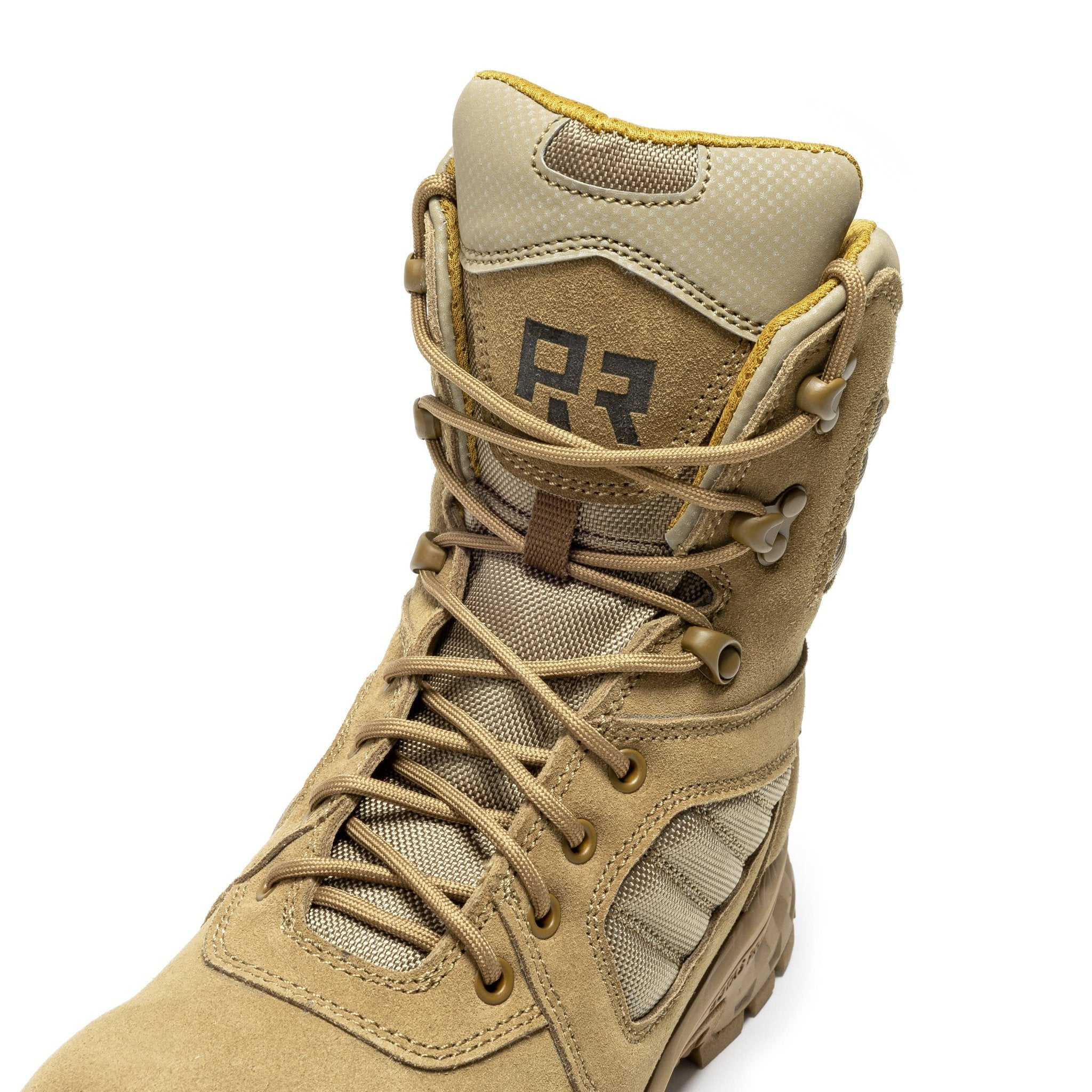 ROCKROOSTER Burano Coyote 8 inch Suede Leather Waterproof Tactical & Military Boots AB540 - Overture Gifts