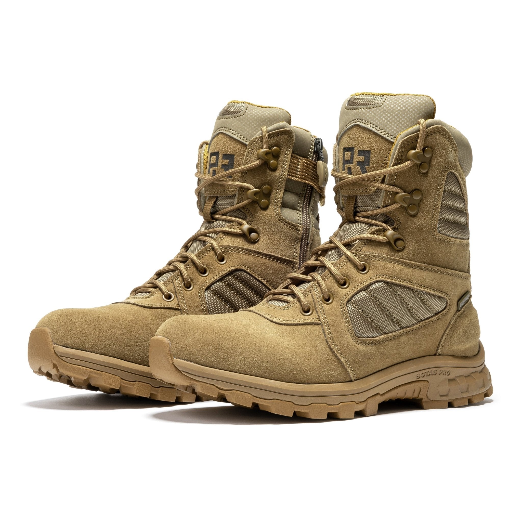 ROCKROOSTER Burano Coyote 8 inch Suede Leather Waterproof Tactical & Military Boots AB540 - Overture Gifts